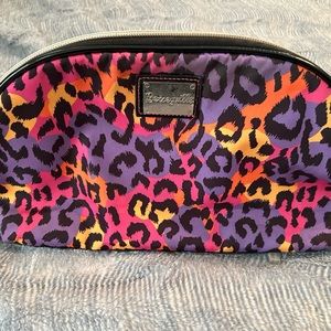 Betsey Johnson large leopard makeup bag